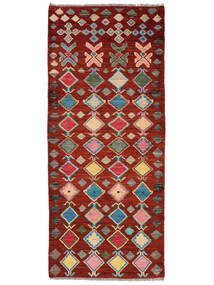 Handgeknoopt Moroccan Berber - Afghanistan 82X195 Wol Vloerkleed Donkerrood/Bruin Klein Vloerkleed 